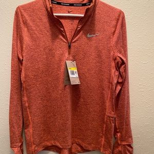 **BRAND NEW** Orange Nike quarter zip long sleeve